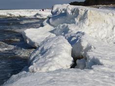 Eisberge am Zingster Strand (Februar 2013)